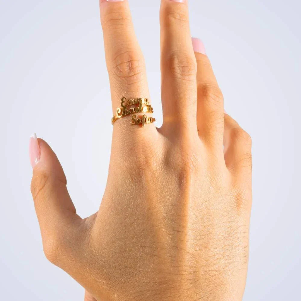Bague à trois prénoms