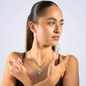 Collier double cœur