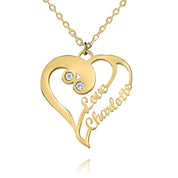 Collier double cœur