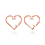 Boucles d’oreilles cœur et cristal