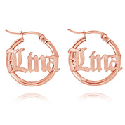 Boucles d’oreilles créoles gothiques