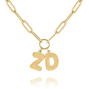 Collier à lettres douces avec chaîne gourmette