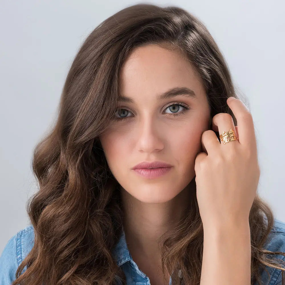 Bague à trois prénoms