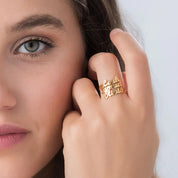 Bague à trois prénoms